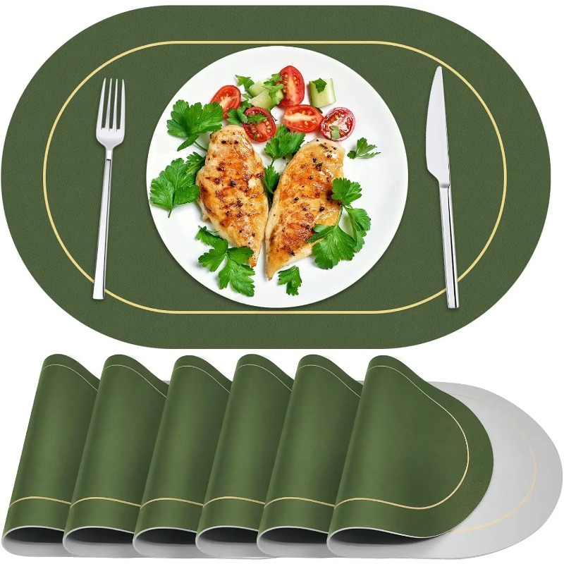 Desk Mat Leather - Table Leather Placemats, Heat Resistant Placemats,