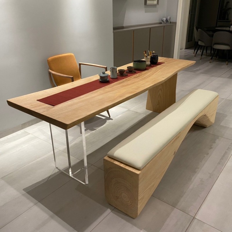 Home Office For - Nordic Solid Wood Acrylic Floating Table