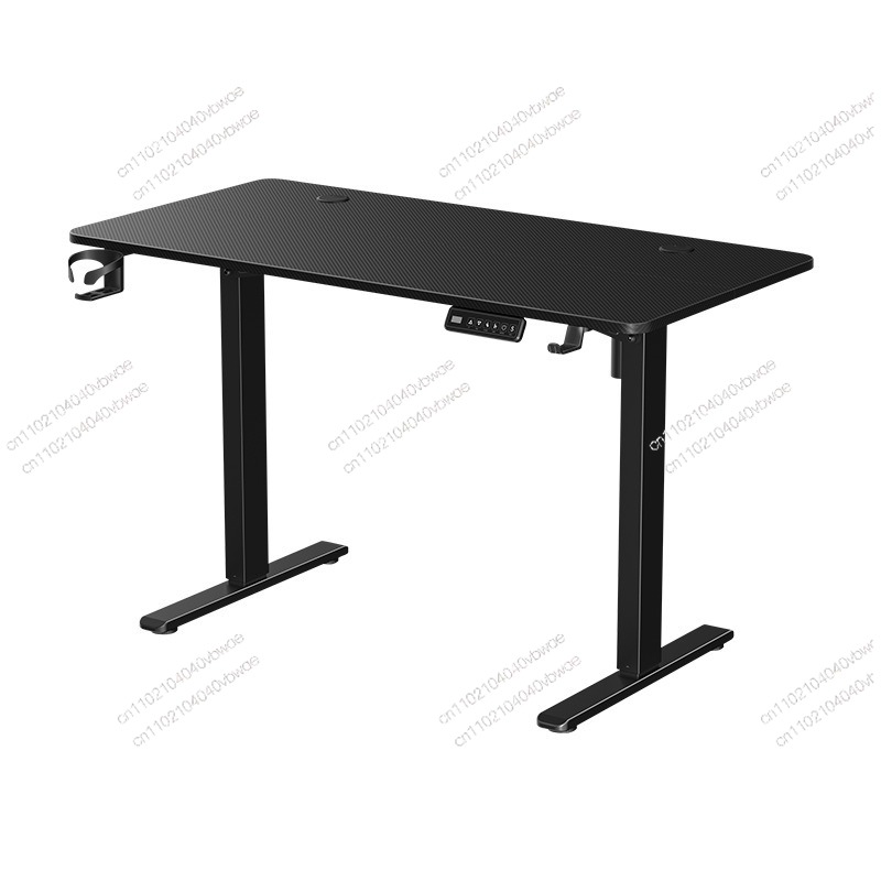Home Office Ergonomics - Height-Adjustable Standing Desk with Cup Holder