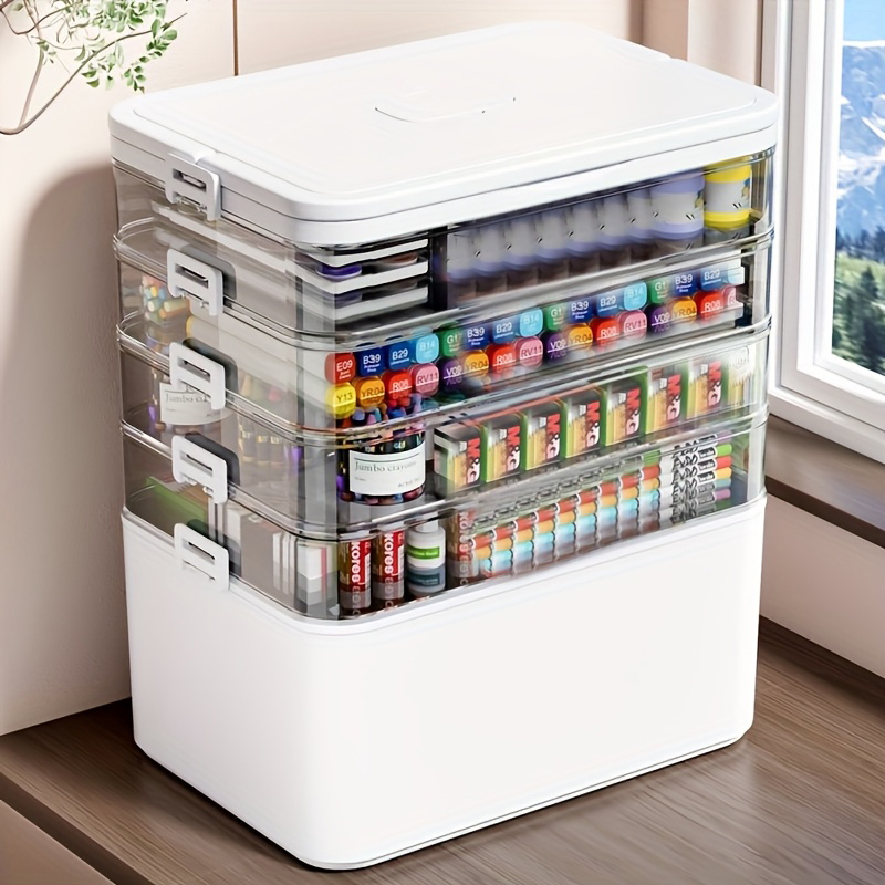 Home Office For - Multifunctional Multi-Layer Storage Box with Handle,