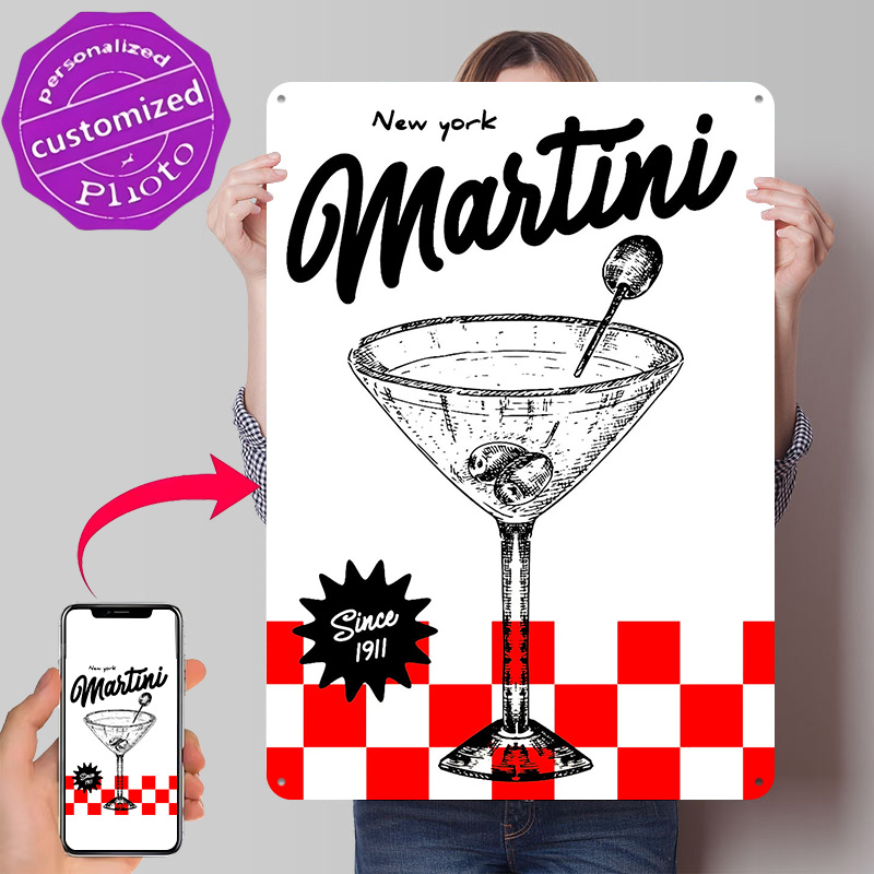 Home Office York - New York Martini Vintage Poster Retro