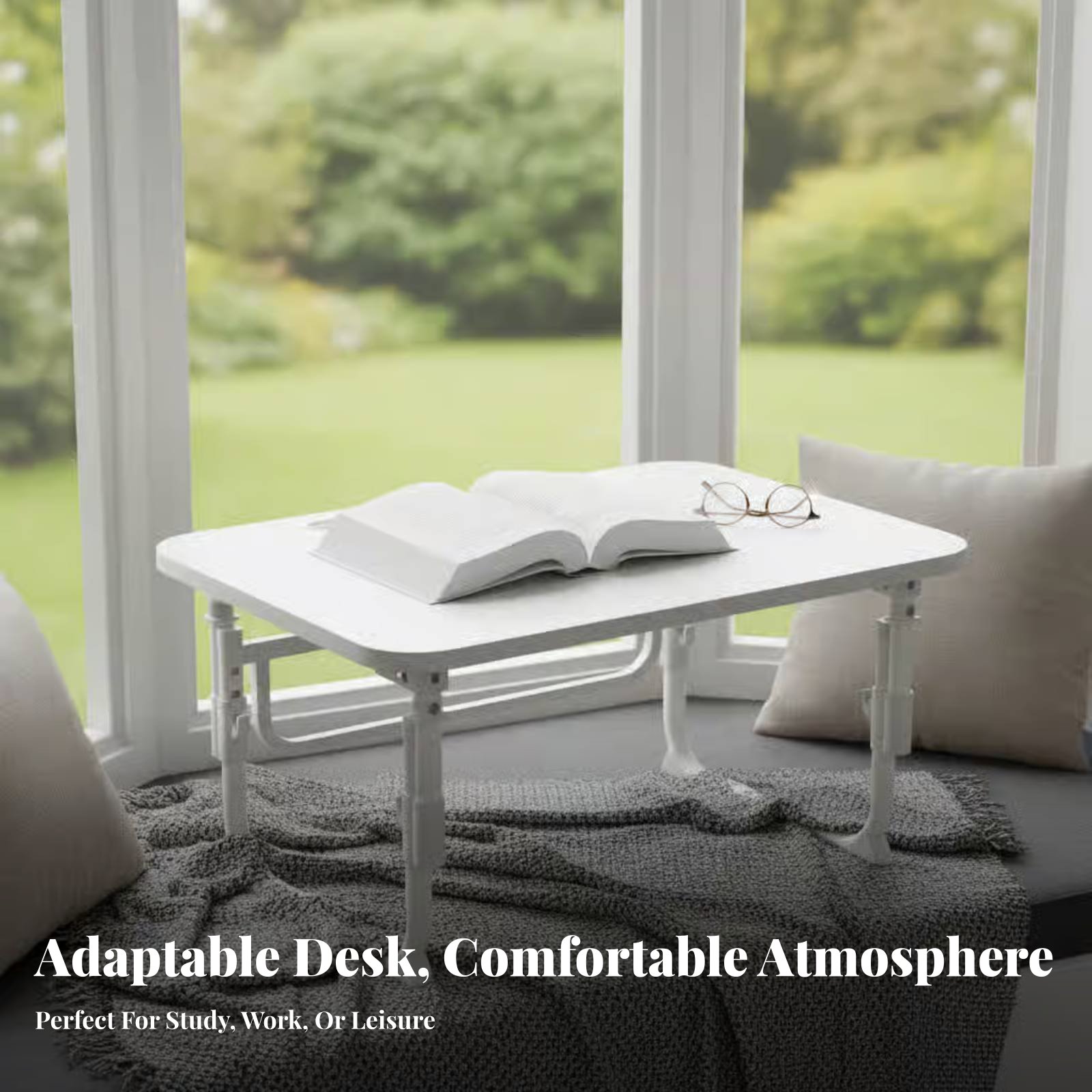 Laptop Stand Foldable - Adjustable Folding Lap Desk Foldable Design