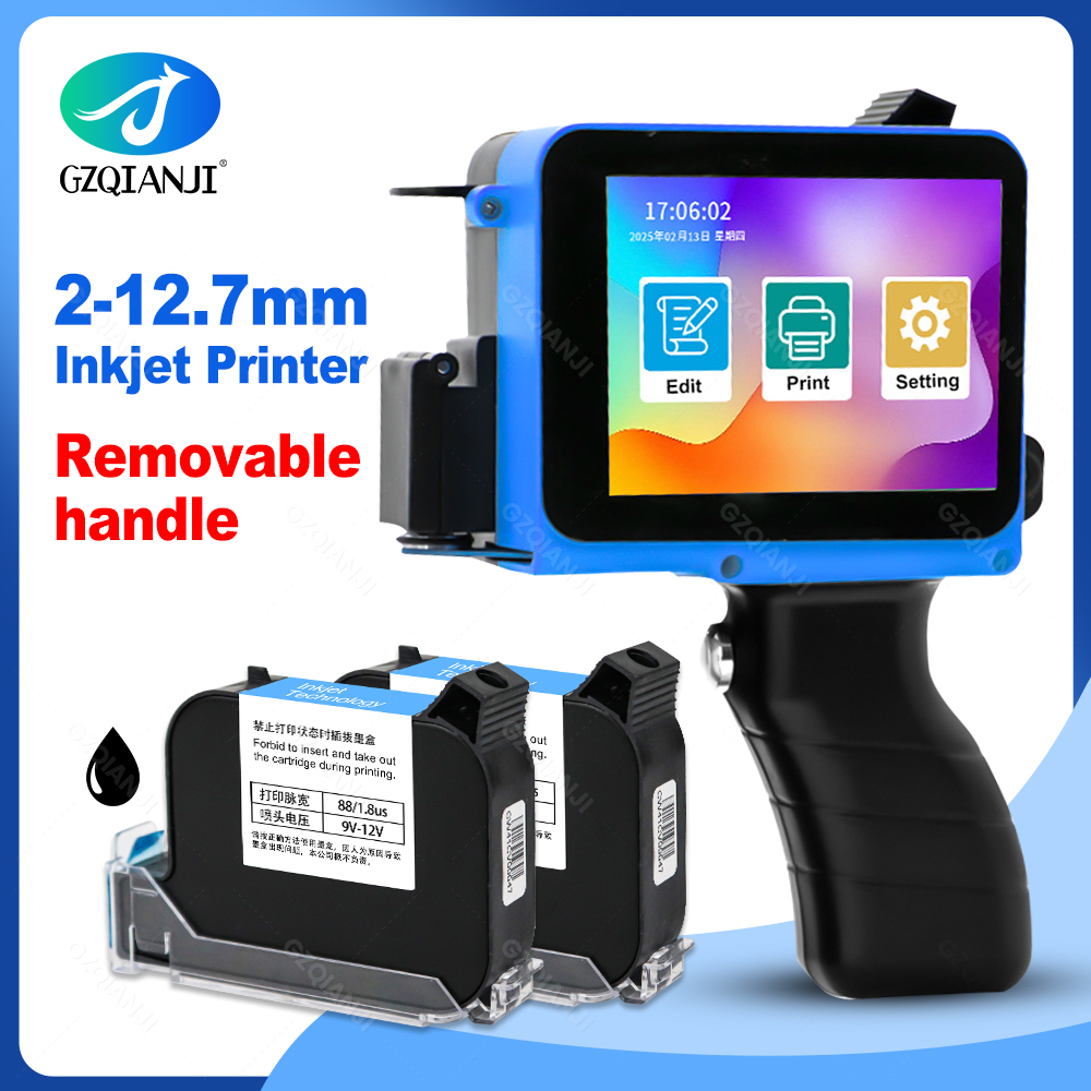 Label Maker Machine - 12.7mm Label Inkjet Printer Handheld Printer