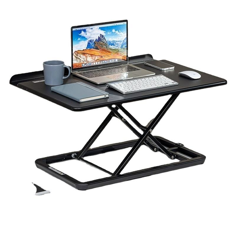 Laptop Stand Foldable - Pneumatic Height Adjustable Standing Desk Riser