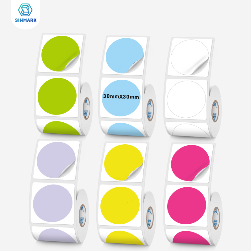 Label Maker Machine - Circular Color Label Thermal Paper Sticker