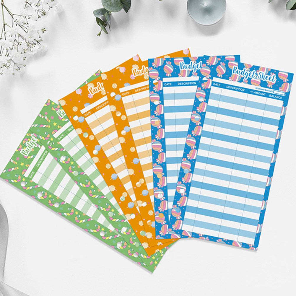 Home Office Budget - 24Pcs Candy Print Consumption Cards Budget