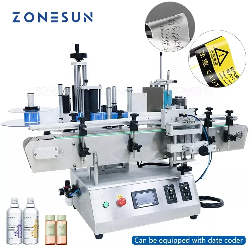 Label Maker Machine - ZONESUN ZS-TB500A Automatic Round Bottle Labeling
