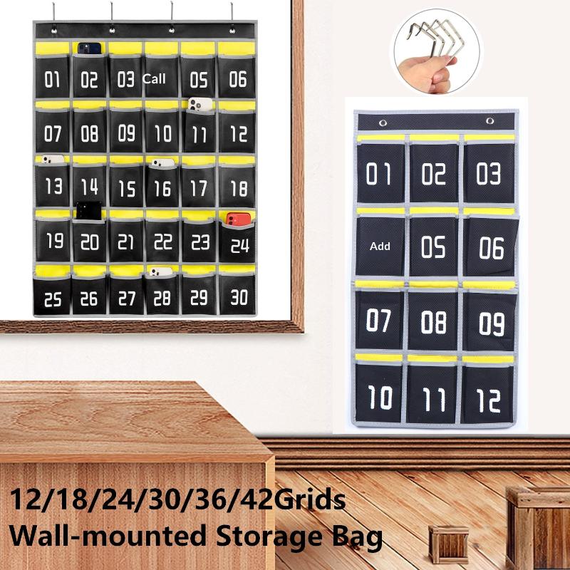 Home Office Phone Number - Wall Mounted Numbered Storage Hanging Bag