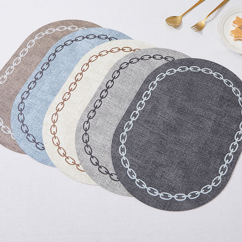 Oval Table Placemat Faux Leath - Desk Mat Leather recension och pris