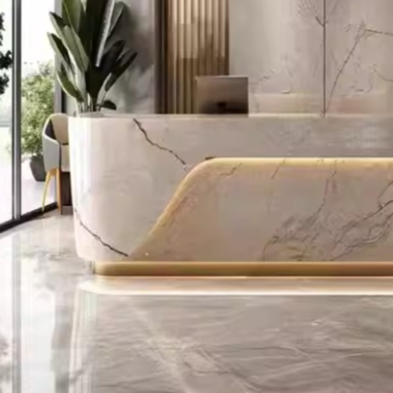 Floor Elegant Reception Desk L - Home Office Tienda recension och pris
