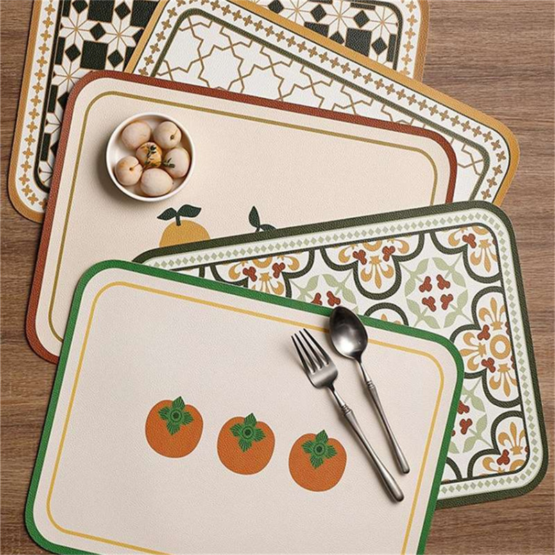 PU Retro Leather Placemat Oil  - Desk Mat Leather recension och pris