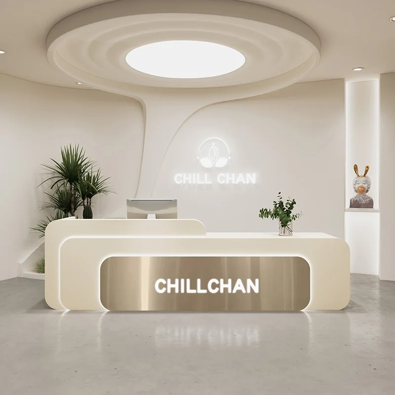 l shaped white reception desks - Home Office Tienda recension och pris