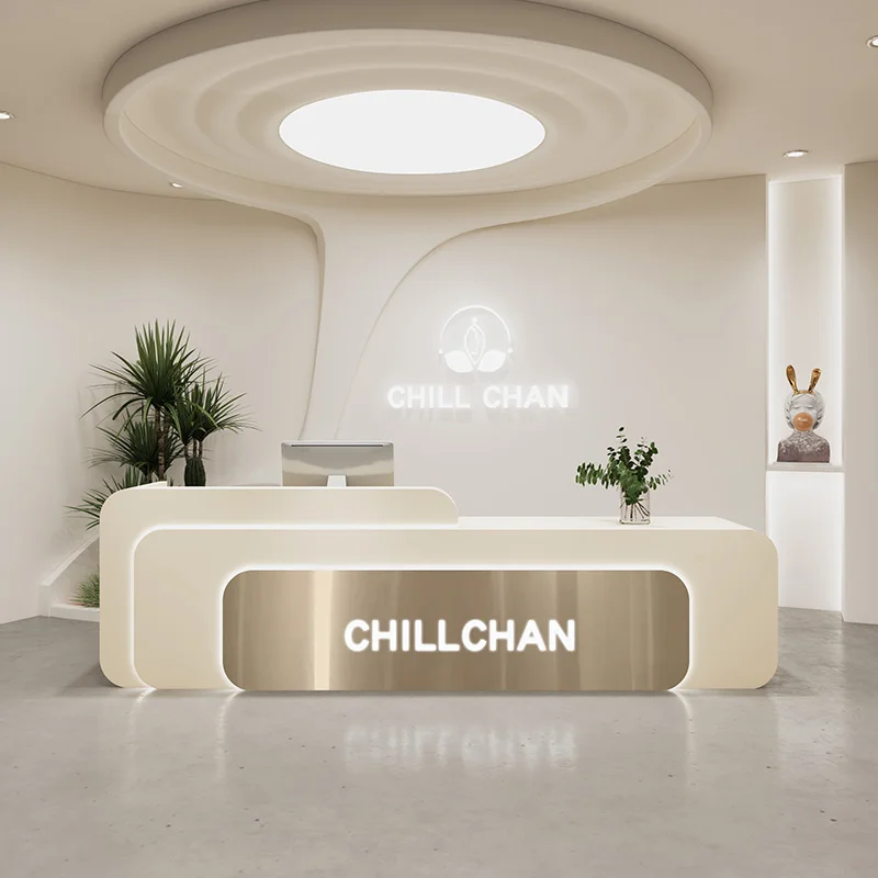 l shaped white reception desks - Home Office Tienda recension och pris