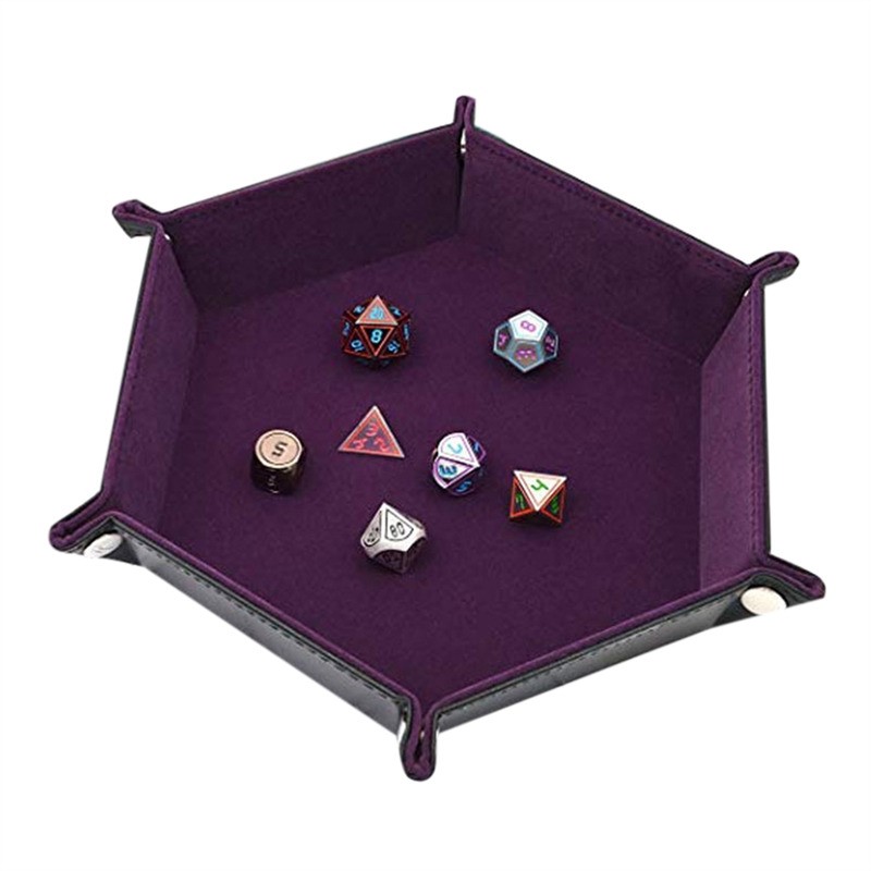 Hexagon Folding Dice Tray PU L - Desk Mat Leather recension och pris