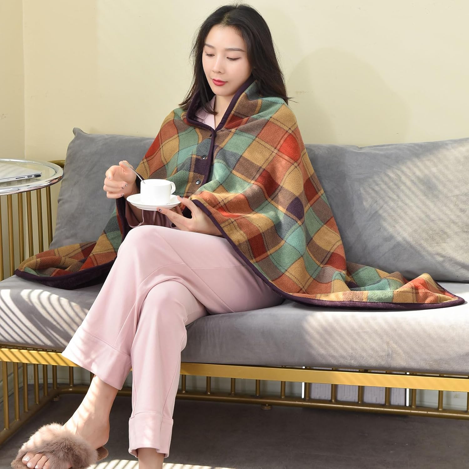 Wearable Blanket Throw Plush F - Home Office Sofa recension och pris