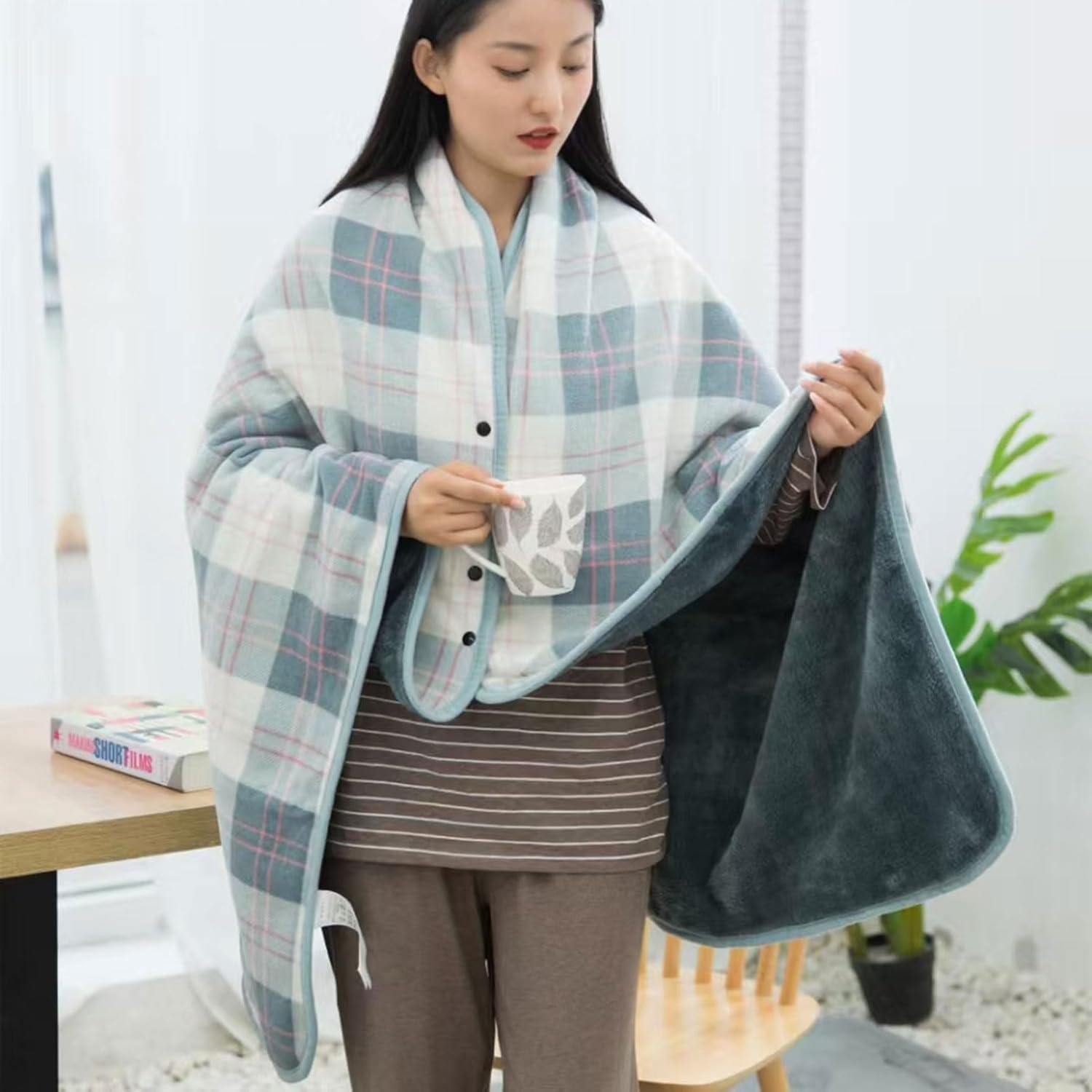Wearable Blanket Throw Plush F - Home Office Sofa recension och pris