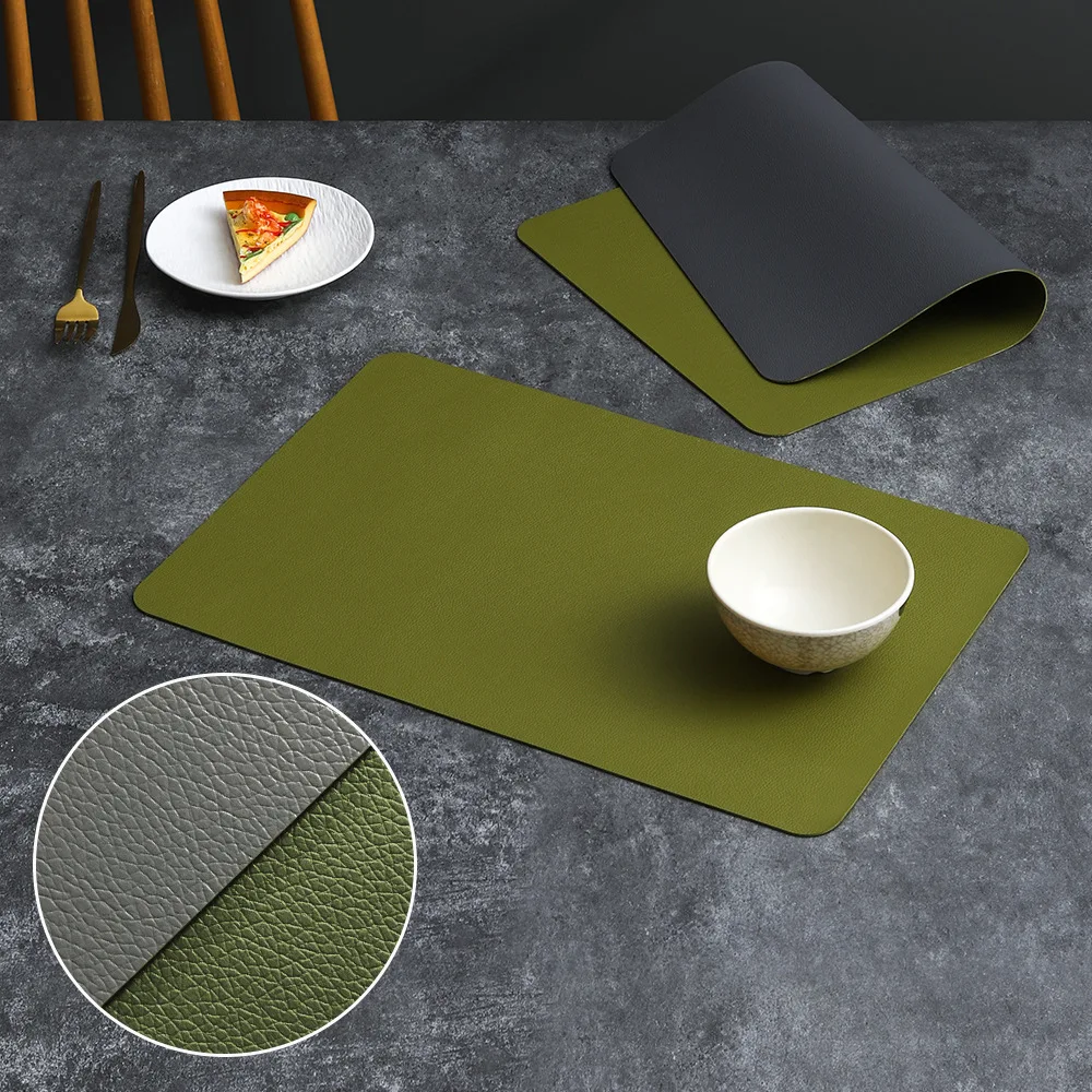 PVC Double-sided Leather Dinin - Desk Mat Leather recension och pris