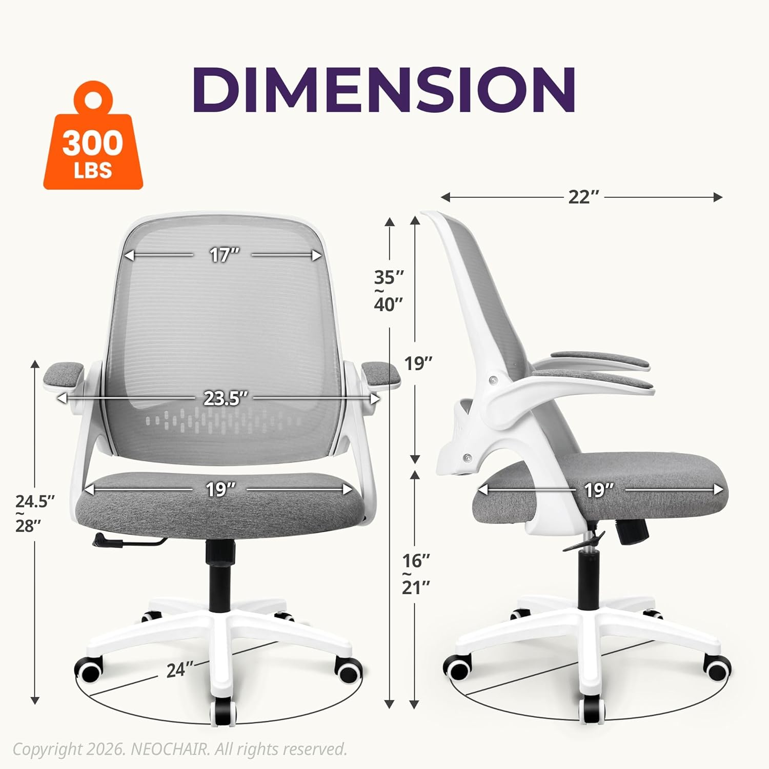 Ergonomic Mesh Office Chair wi - Home Office Ergonomics recension och pris