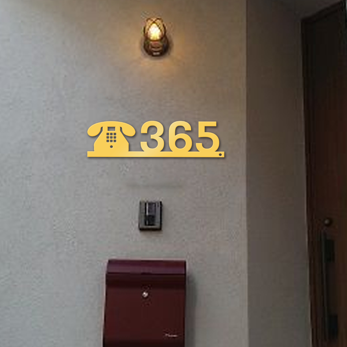 1Pc Custom phone Metal Street  - Home Office Phone Number recension och pris
