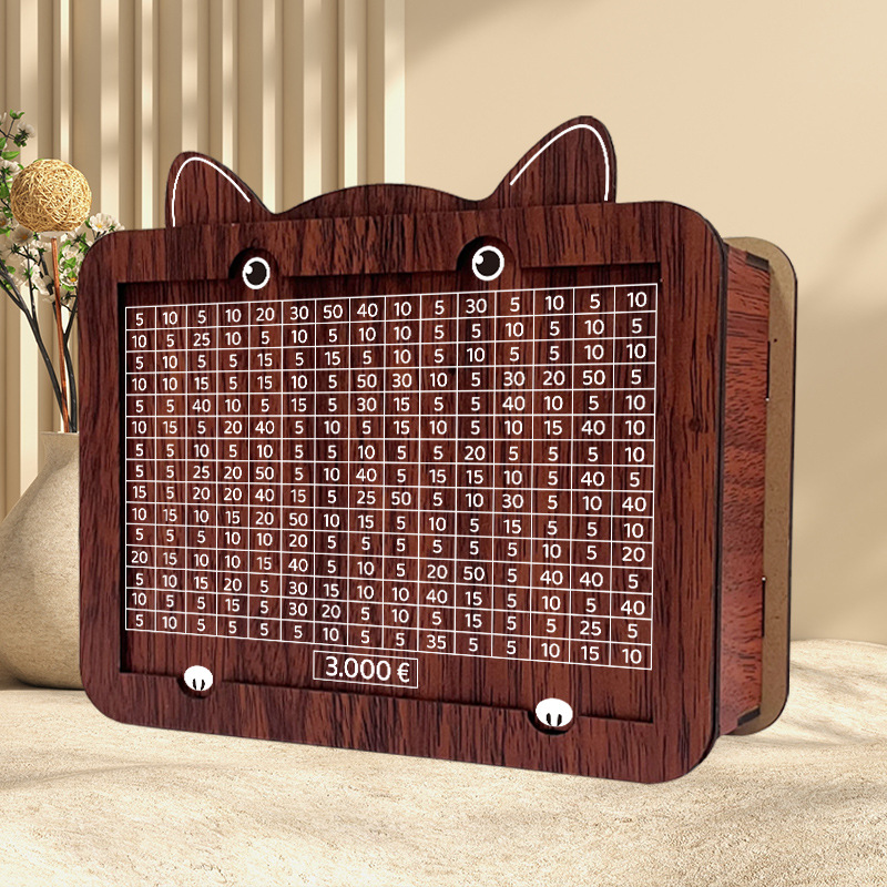 Rustic Penny Bank with Goal Tr - Home Office Budget recension och pris