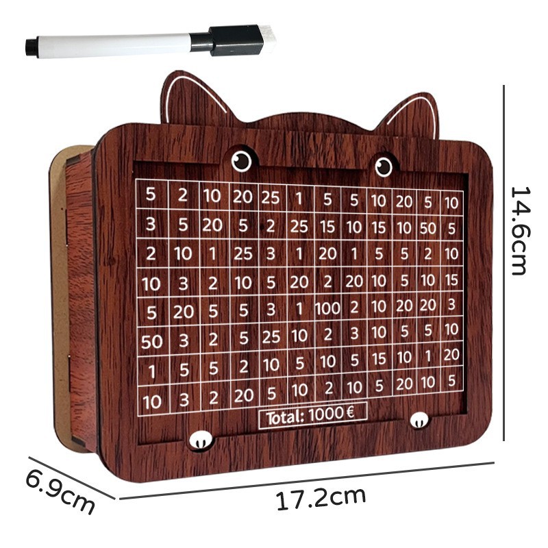 Rustic Penny Bank with Goal Tr - Home Office Budget recension och pris