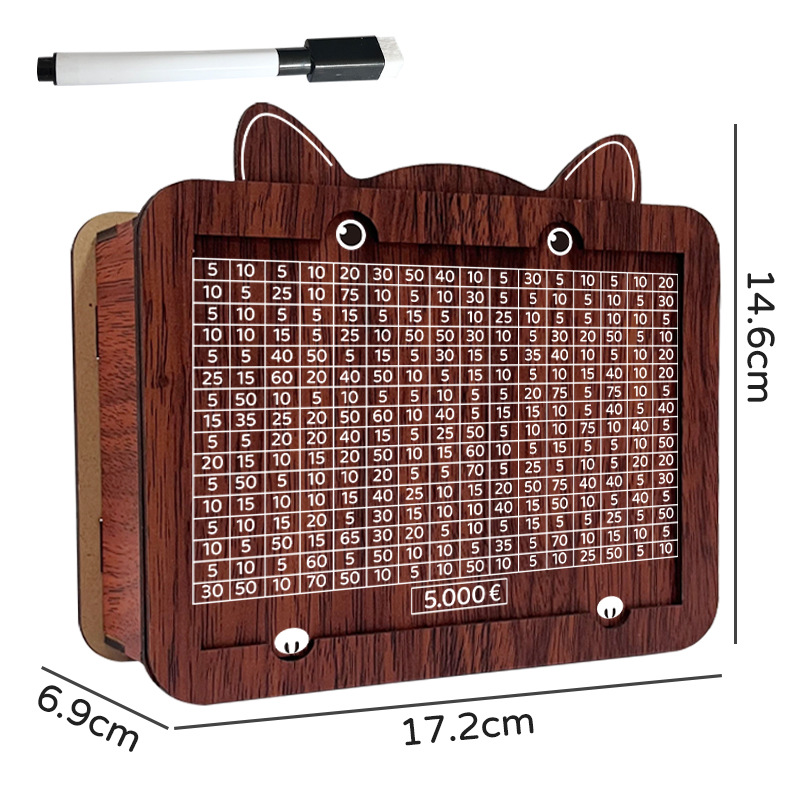 Rustic Penny Bank with Goal Tr - Home Office Budget recension och pris