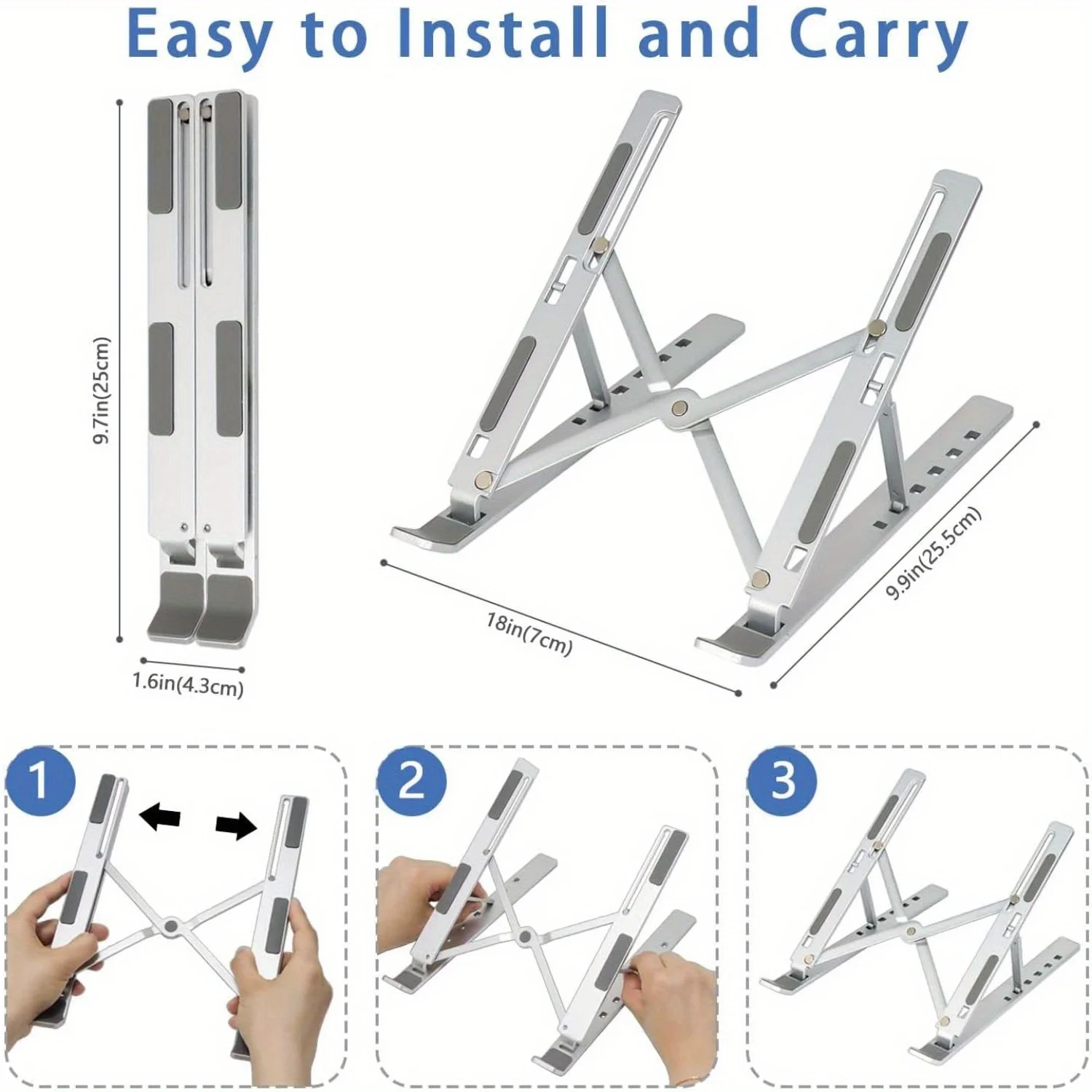 Adjustable Aluminum Laptop Sta - Laptop Stand Foldable recension och pris