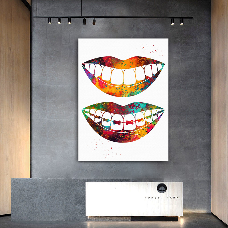 Laugh Teeth Print Surgical Ins - Home Office York recension och pris