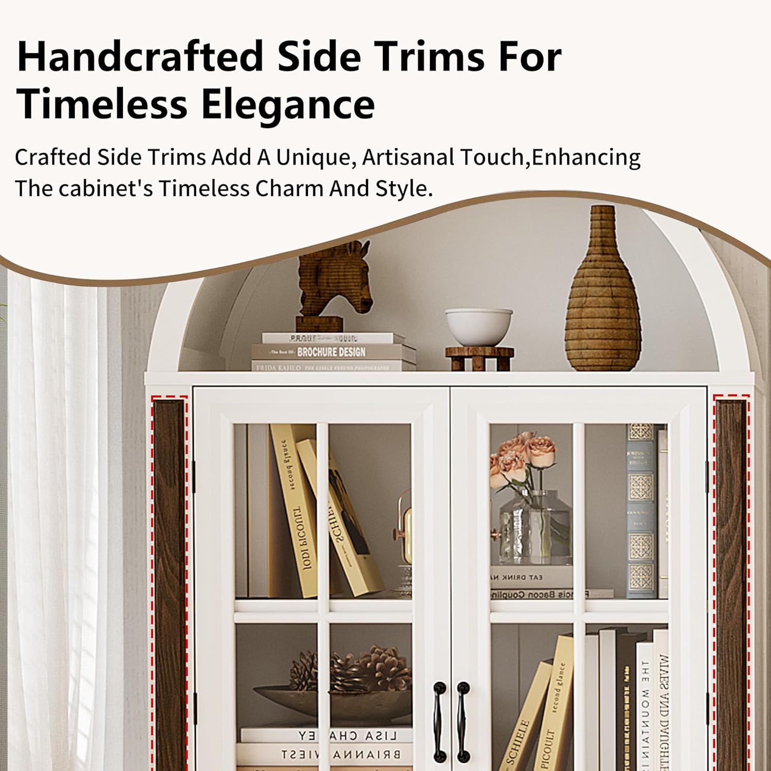 71” Handcrafted Arched Bookcas - Home Office For recension och pris