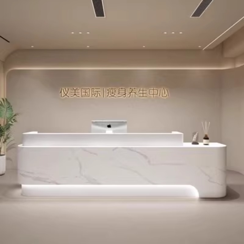 Luxury White Reception Desks M - Home Office Tienda recension och pris