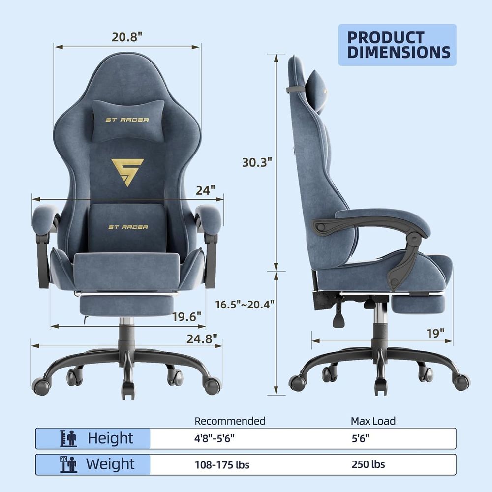 Ergonomic Gaming Chair with Fo - Home Office Ergonomics recension och pris