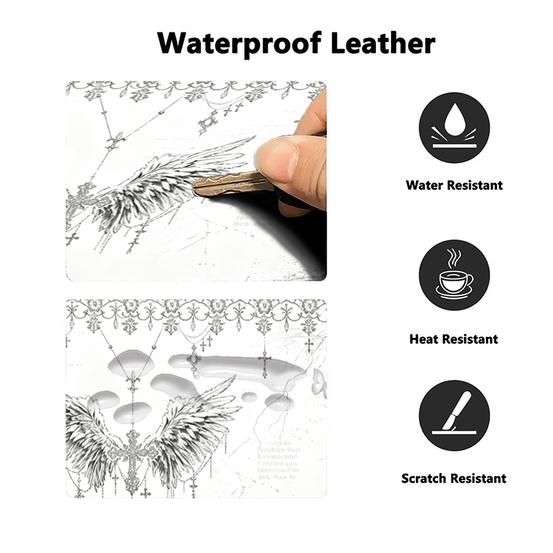 Leather Mousepad Black White A - Desk Mat Leather recension och pris