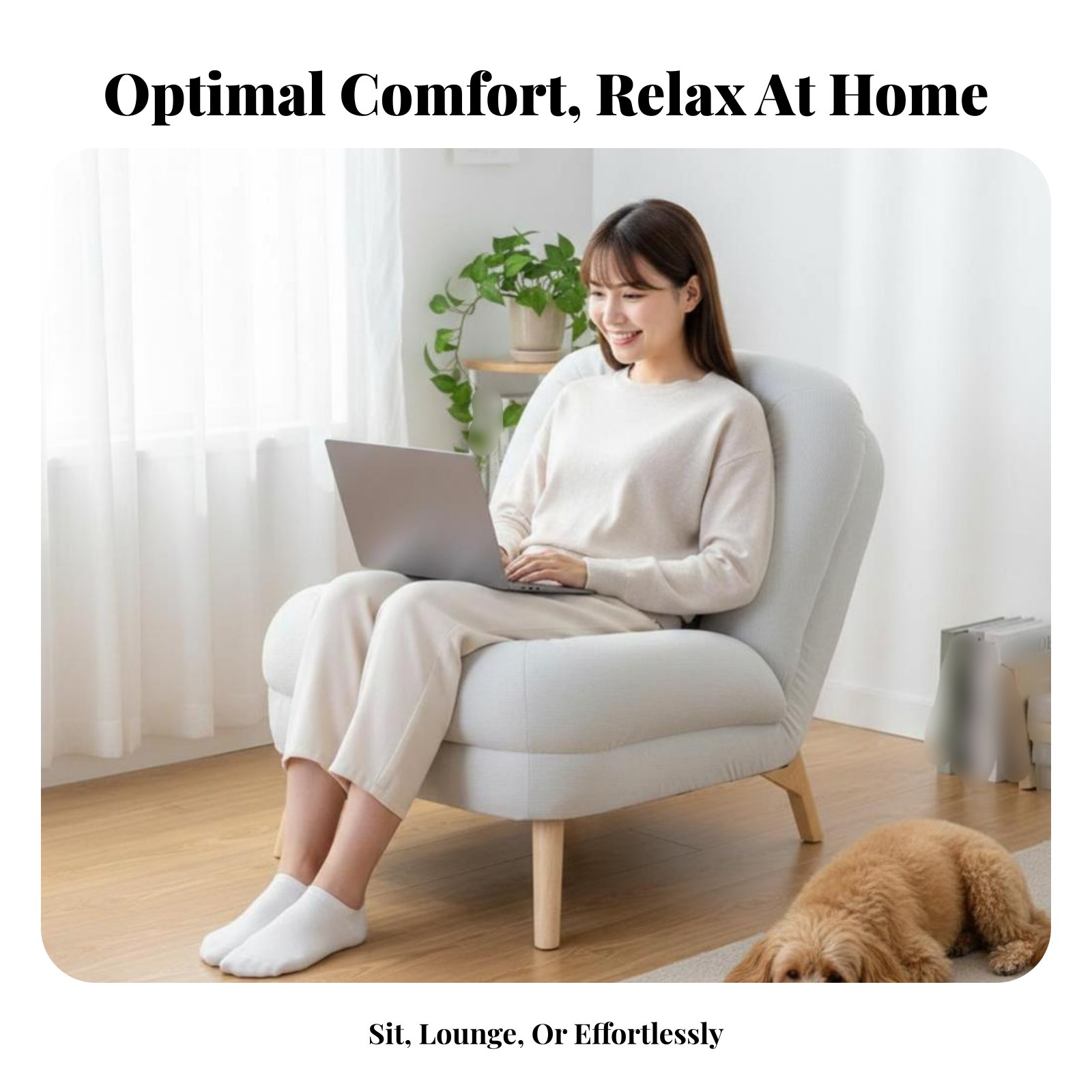 Plush Cocoon Chair Soft and Co - Home Office Sofa recension och pris